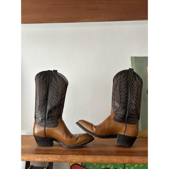 Dan Post 6994 Western Boots Brown Black Biltrite Cowboy Leather Men\'s Size 8 main image 11